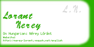 lorant nerey business card