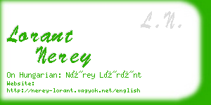 lorant nerey business card